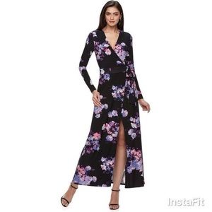 Jennifer Lopez Faux-Wrap Floral Dress